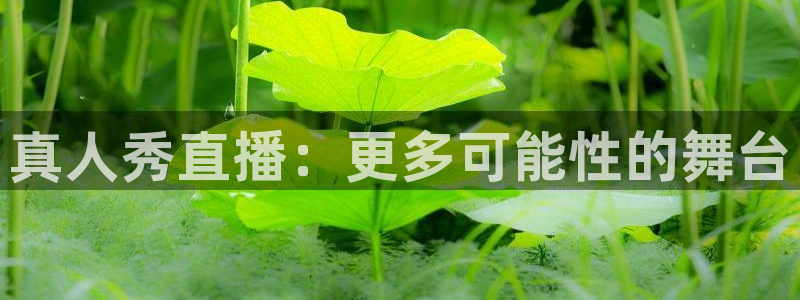 f1直播 劲爆体育：真人秀直播：更多可能性的舞台